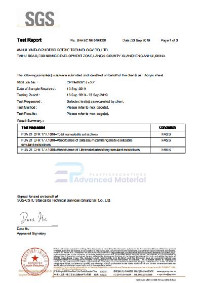 PC Sheet Certification